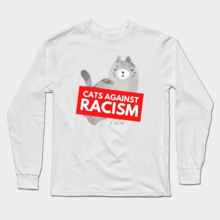 Cats Against Racism (White) Long Sleeve T-Shirt